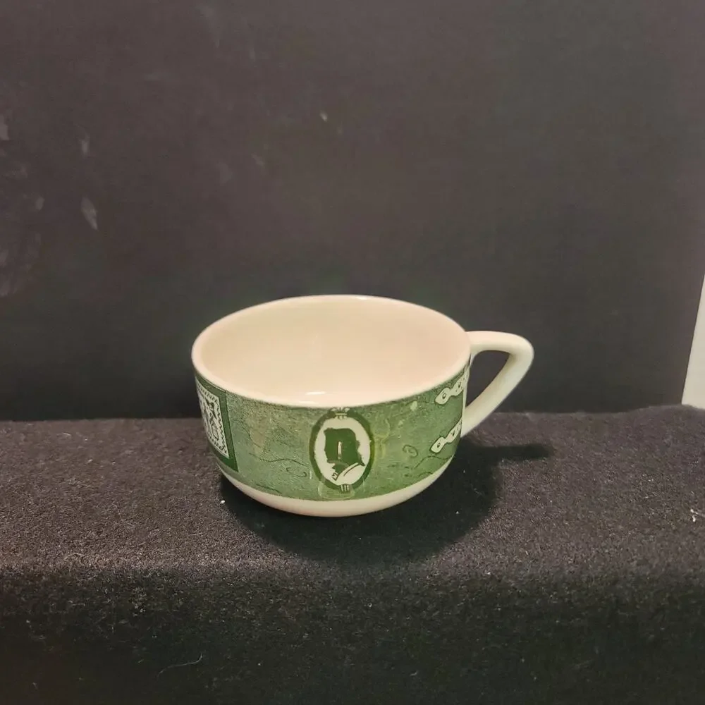 Vintage Teacup and Saucer colonial Homestead Pattern by Royal China